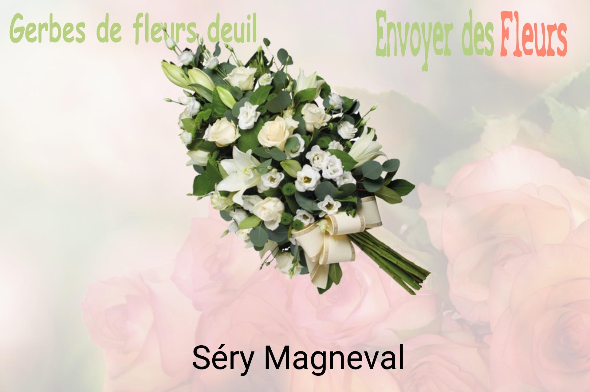 Gerbe de fleurs de deuil livrée à Séry-Magneval